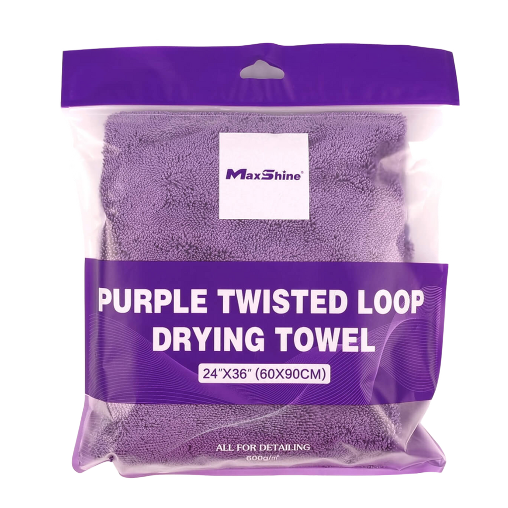 MaxShine - Purple Twisted Loop Drying Towel 60X90 – 600GSM