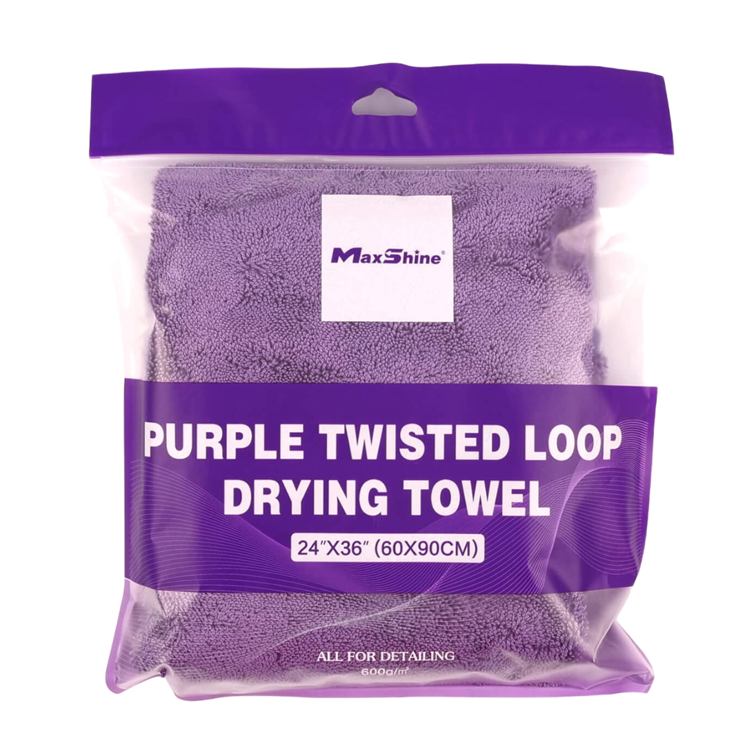 MaxShine - Purple Twisted Loop Drying Towel 60X90 – 600GSM